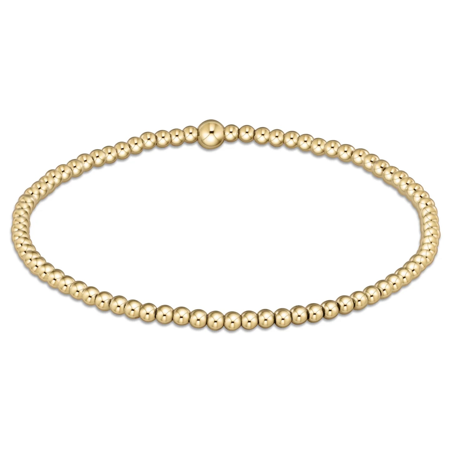 3mm Classic Gold Beaded Bracelet