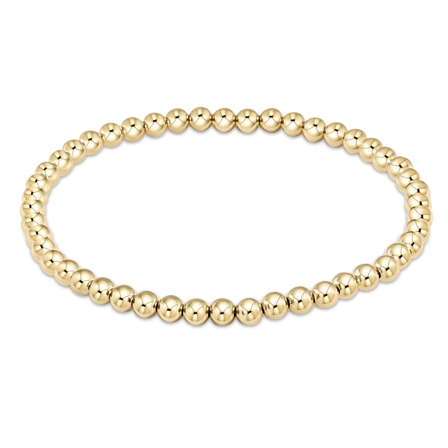 4mm Classic Gold Beaded Bracelet
