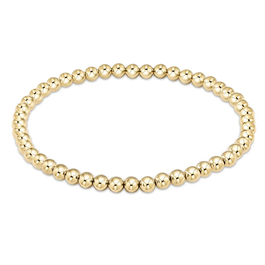 4mm Classic Gold Beaded Bracelet