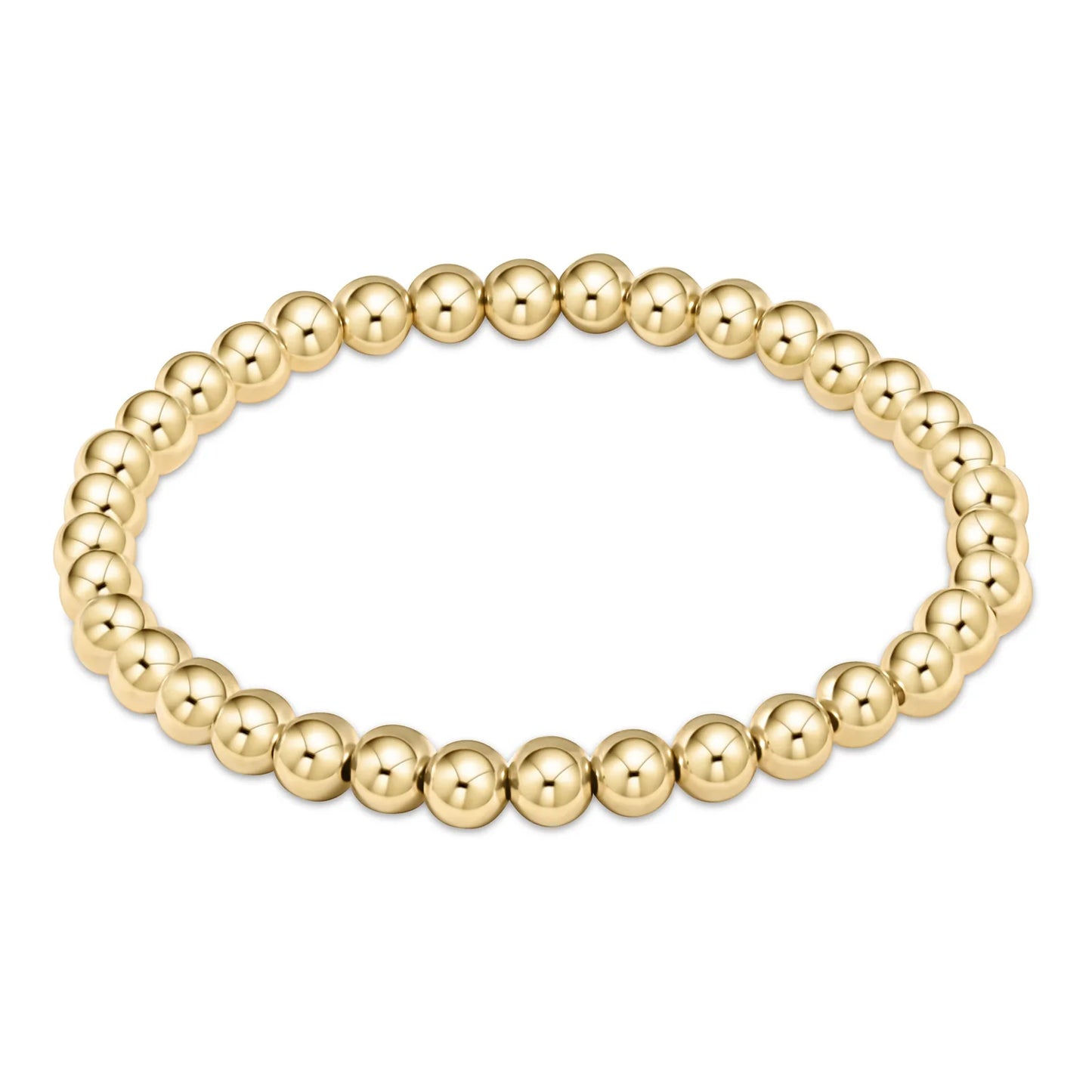 6mm Classic Gold Beaded Bracelet