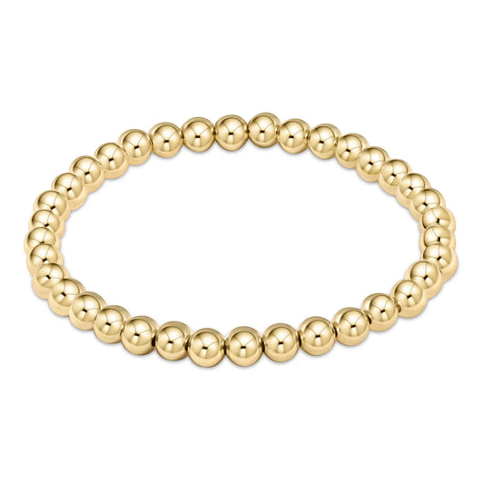 6mm Classic Gold Beaded Bracelet