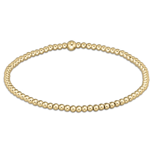 3mm Classic Gold Beaded Bracelet