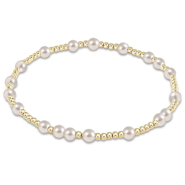 4mm Pearl Gold Bracelet