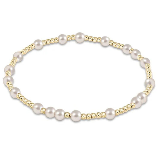 4mm Pearl Gold Bracelet